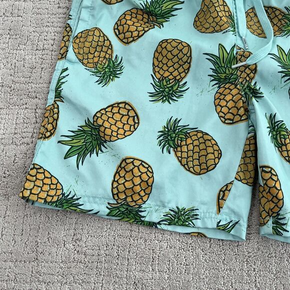 Trinity Collective Swim Shorts Mens Medium Mesh Lined Pineapple Graphic* - Picture 2 of 12
